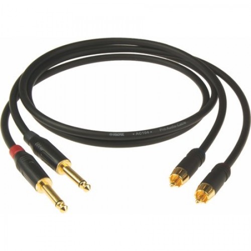 Klotz AL-RP0060 RCA to jack cable with gold-plated contacts 0.6m